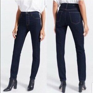 NWT Current Elliott The Stovepipe Jeans  size 25 High Waist Hearst Dark Wash